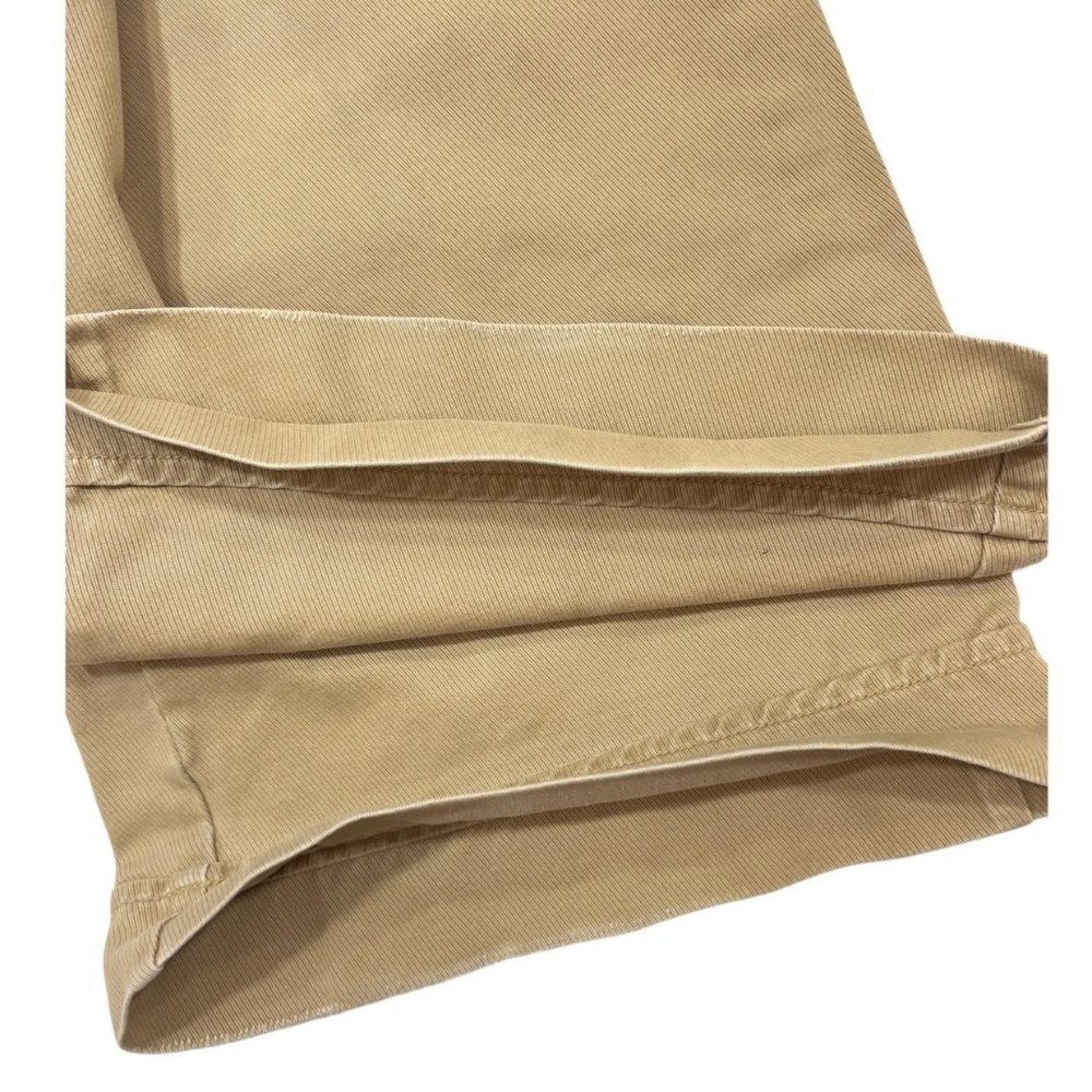 OLD‎ NAVY Wide Leg Twill Trousers Women's 10 Regular Tan Low-Rise Button Pockets - Picture 10 of 16